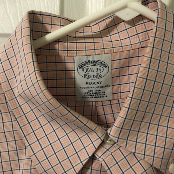 Brooks Brothers grid check dress shirt. - Picture 2 of 3